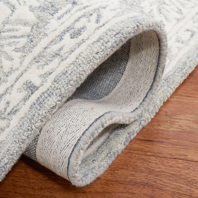 Metro MET865 Hand Tufted Indoor Area Rug - Dark Grey/Ivory - 6'x6' - Safavieh