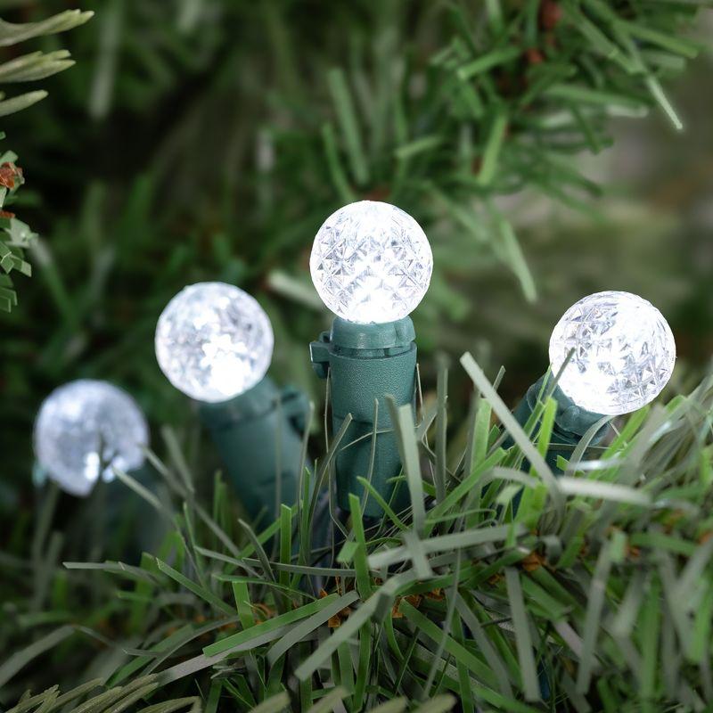 Northlight LED G12 Berry Christmas Lights - Pure White - 16' Green Wire - 50 ct