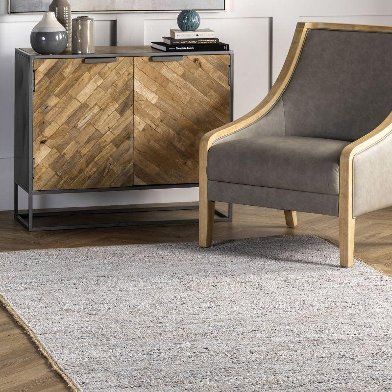 Nuloom Sabby Hand Woven Leather Flatweave Indoor Area Rug