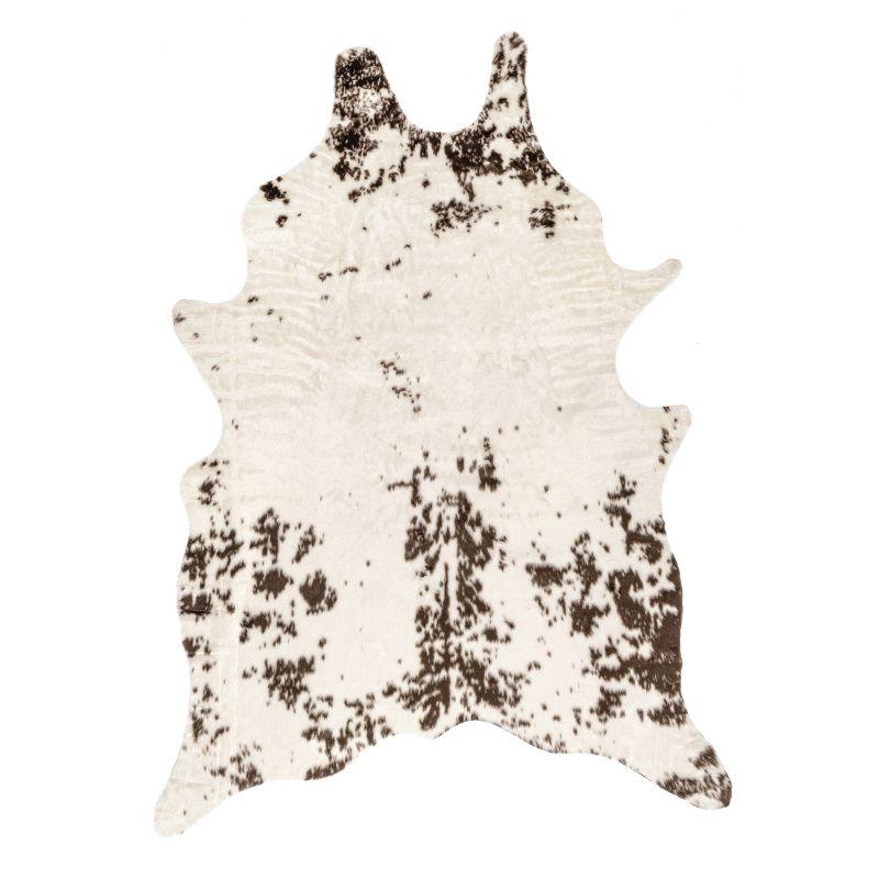 nuLOOM Marcia Machine Washable Faux Cowhide Area Rug