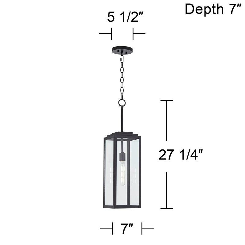 Mystic Black Glass Outdoor Hanging Light Fixture