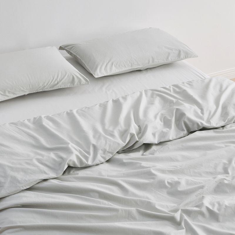 100% Pima Cotton Percale Duvet Cover & Sham Set