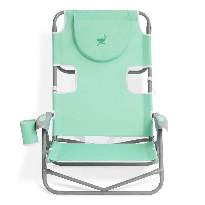 Ostrich On-Your-Back Outdoor Lounge 5 Position Reclining Beach Chair