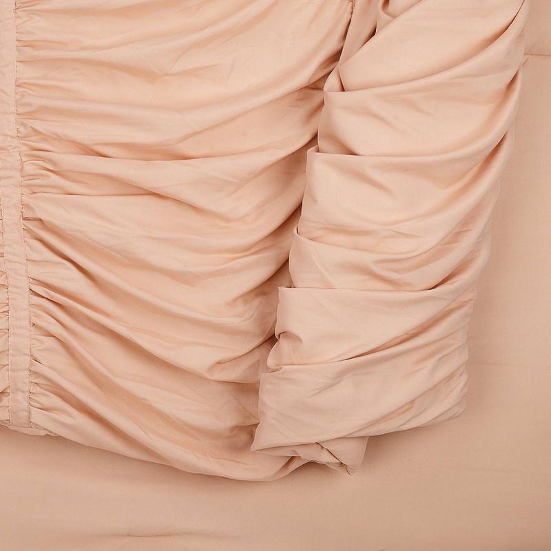 Modern Heirloom Emily Ruched Solid Textured Comforter Set