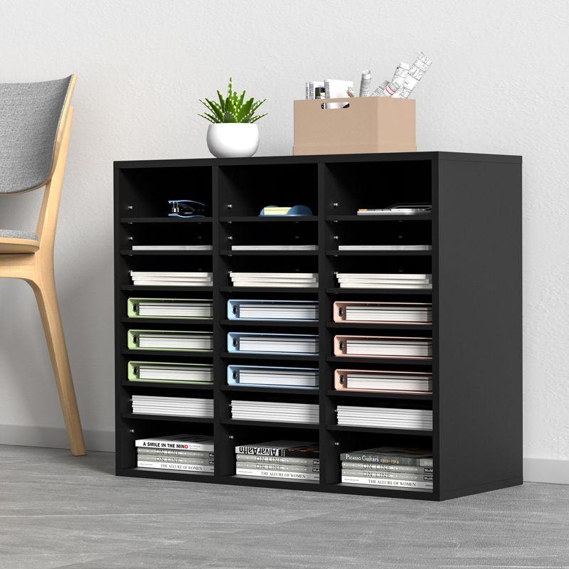VEVOR Wood Literature Organizer, 24 Compartments, File Sorter with Removable Shelves, Mailboxes Slot for Office Home Classroom,EPA Certified