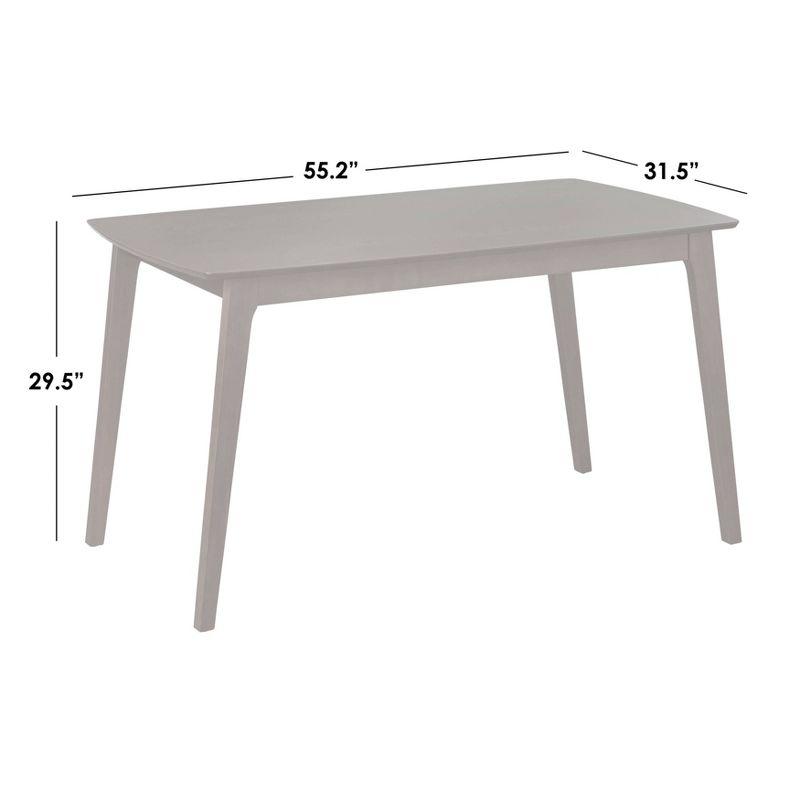 7pc Archer Rectangular Dining Set Walnut/Gray - Buylateral: Mid-Century Modern, Polyester Upholstery, Wood Frame