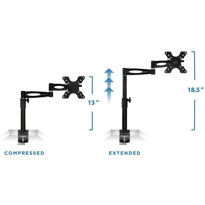 Mount-it Mount-It Full Motion Height Adjustable Single Monitor Arm Mount | Fits 13 - 30 in. Computer Screens