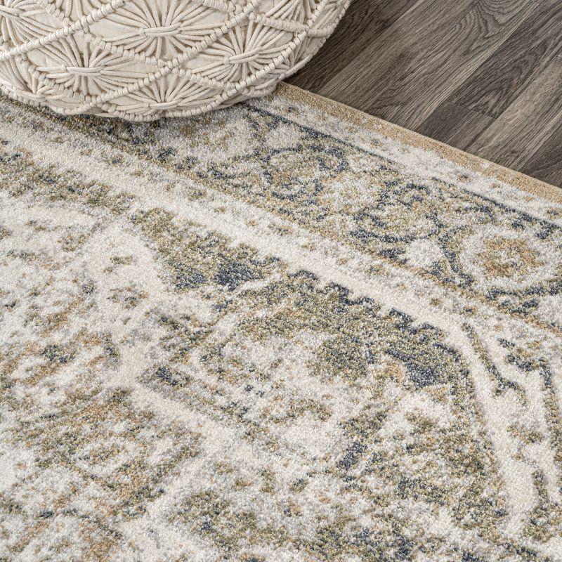 JONATHAN Y Keesha Bold Distressed Medallion Low-Pile Machine-Washable Indoor Area Rug