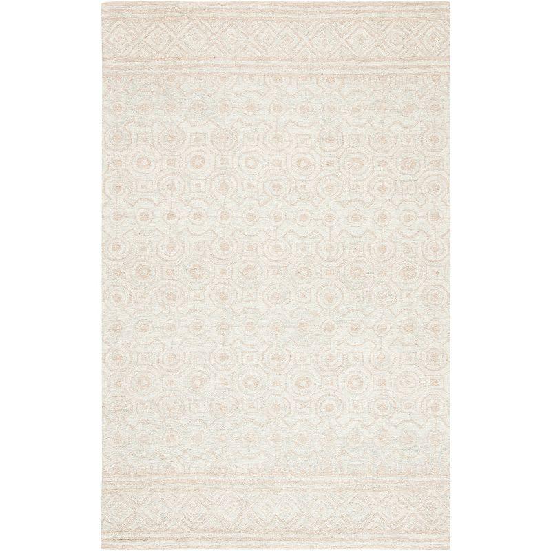 Micro-Loop MLP950 Hand Tufted Indoor Accent Rug - Ivory/Light Green - 4'x6' - Safavieh