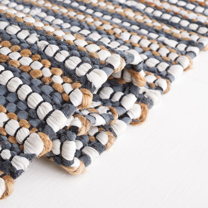Vintage Leather VTL205 Hand Woven Area Rug - Dark Grey/Ivory - 3'x5' - Safavieh.
