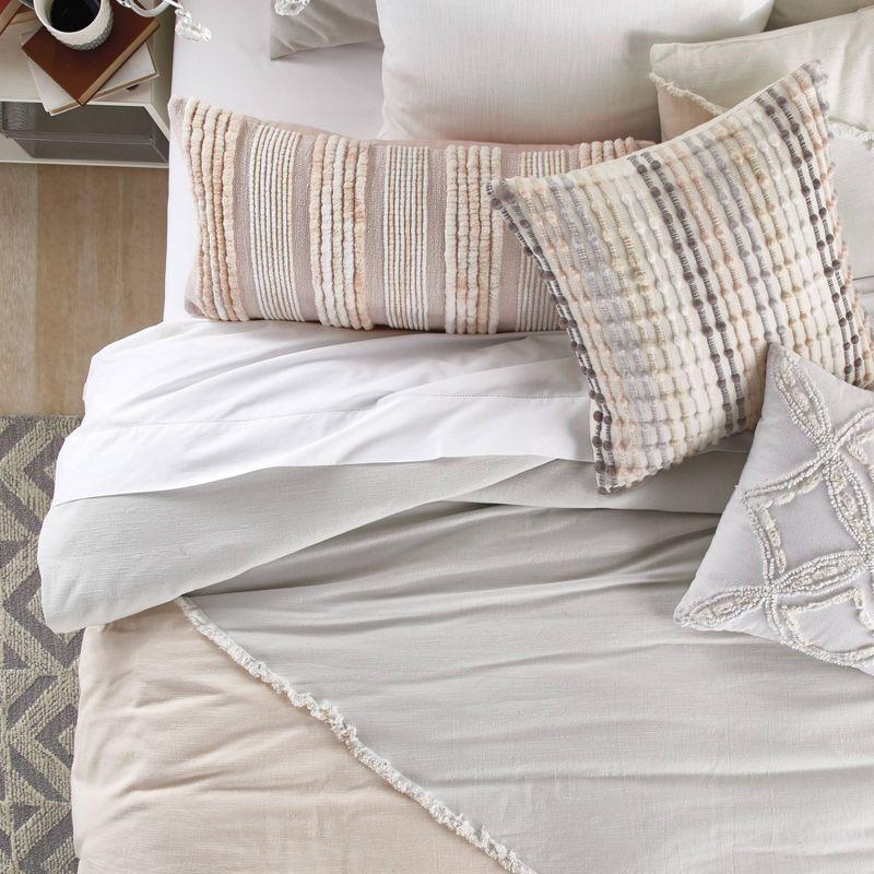 Blush and White Cotton King Comforter Set