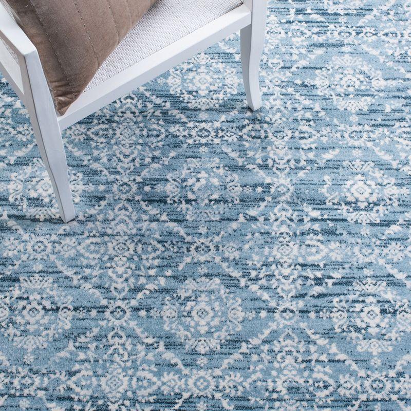 Martha Stewart Isabella - MSR0953 - Indoor Power Loomed Area Rugs - Denim Blue/Ivory - 5'3"x7'7"