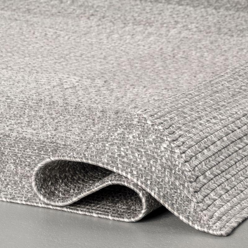 Nuloom Jayda Braided Gradience Indoor/Outdoor Outdoor - Light Gray 4' x 6'