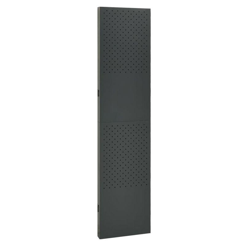 vidaXL Steel Room Divider, 3-Panel, Anthracite - 47.2"x70.9" - Industrial Style - Flexible & Foldable - Privacy Screen for Bedroom, Living Room