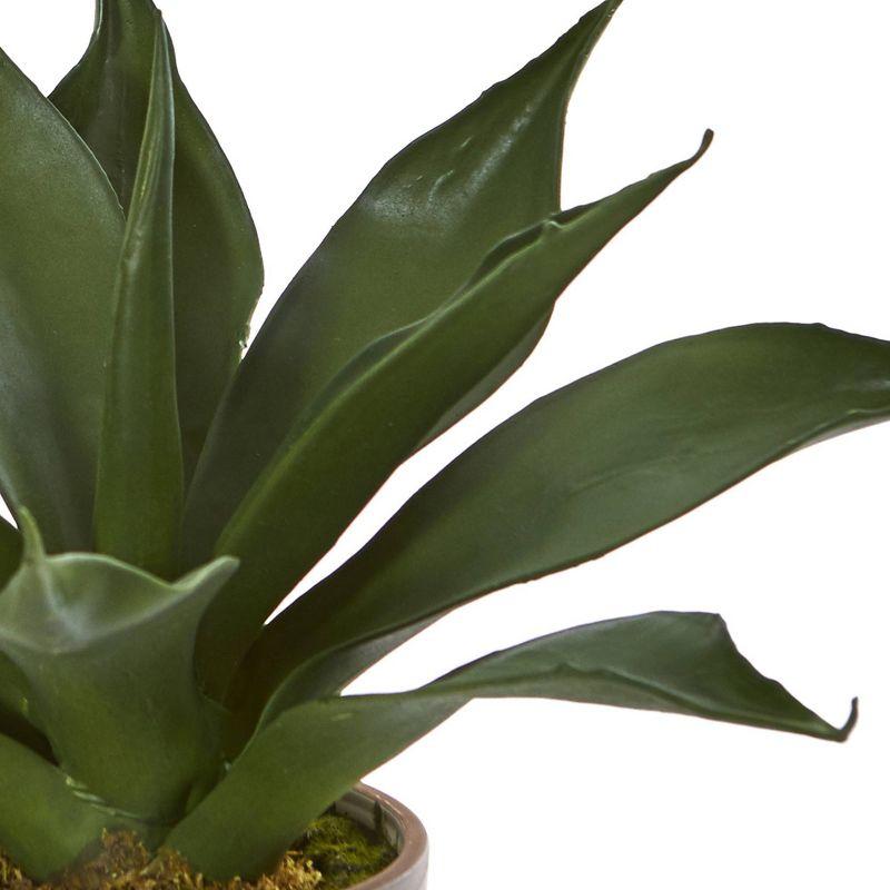 Nearly Natural 14" x 9" Artificial Agave Succulent in Decorative Planter : Indoor Faux Flora Decor