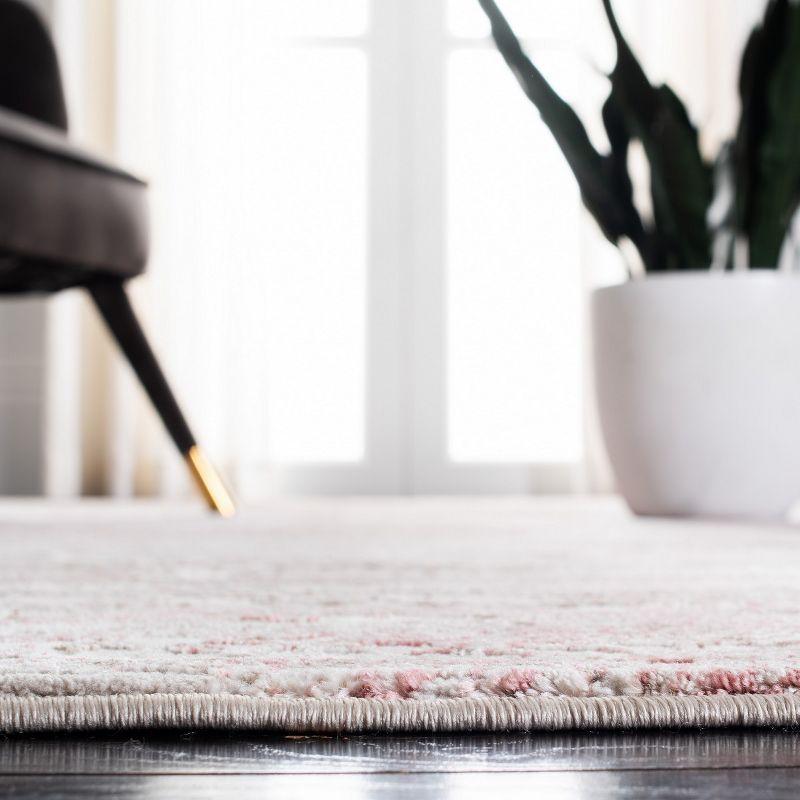 Meadow 500 MDW585 Power Loomed Indoor Accent Rug - Beige/Pink - 3'x5' - Safavieh