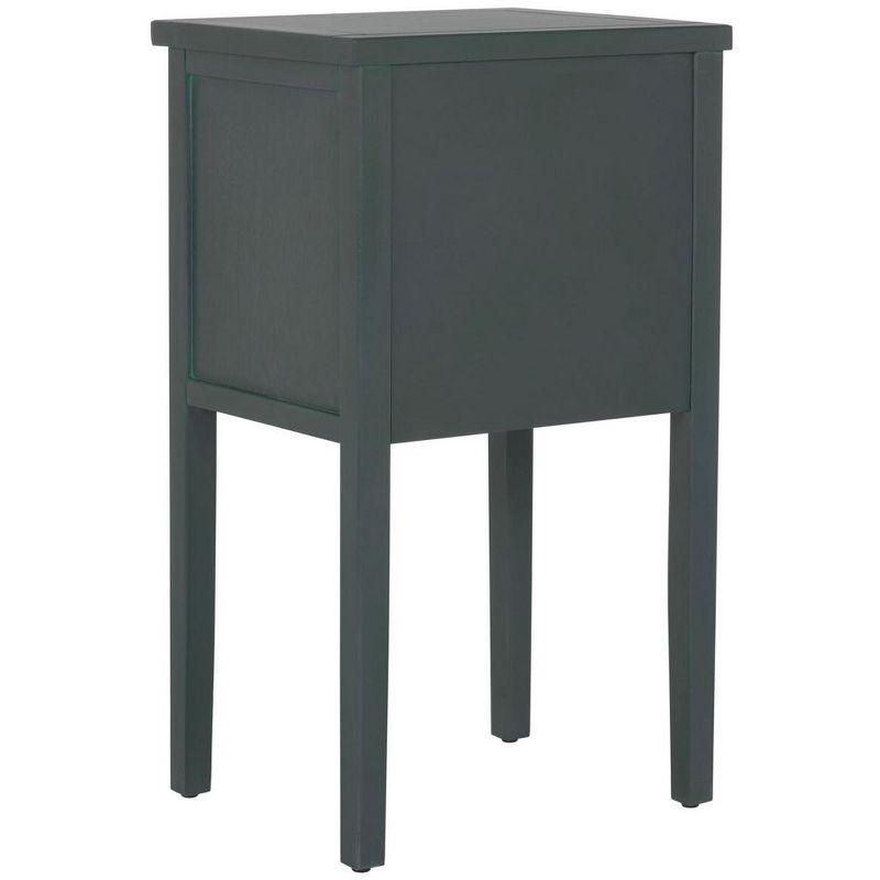 Toby Accent Table with Storage Drawers - Dark Teal - Safavieh.
