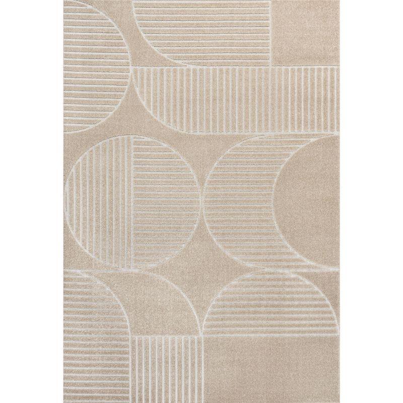 JONATHAN Y Nordby High-Low Geometric Arch Scandi Striped Indoor/Outdoor Area Rug