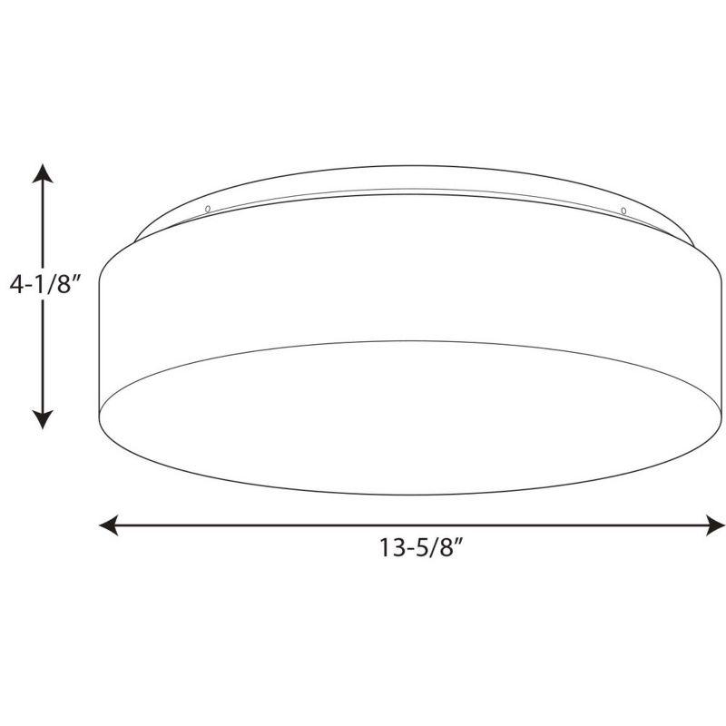 Progress Lighting, Drums and Clouds, 1-Light LED Flush Mount, White Finish, Acrylic Diffuser