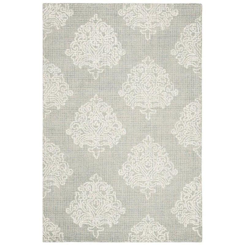 Abstract ABT523 Handmade Indoor Area Rug - Aqua/Ivory - 4'x6' - Safavieh