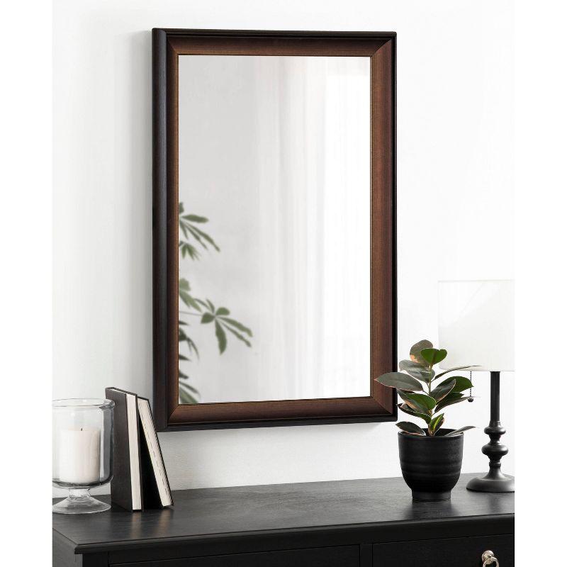 20"x30" Gotley Rectangle Wall Mirror Bronze - Kate & Laurel All Things Decor: Transitional Style, No Assembly, Plastic Frame