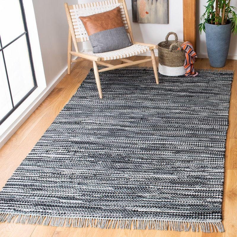 Montauk MTK251 Hand Woven, Flat Weave Indoor Area Rug - Grey/Black - 5'x8' - Safavieh
