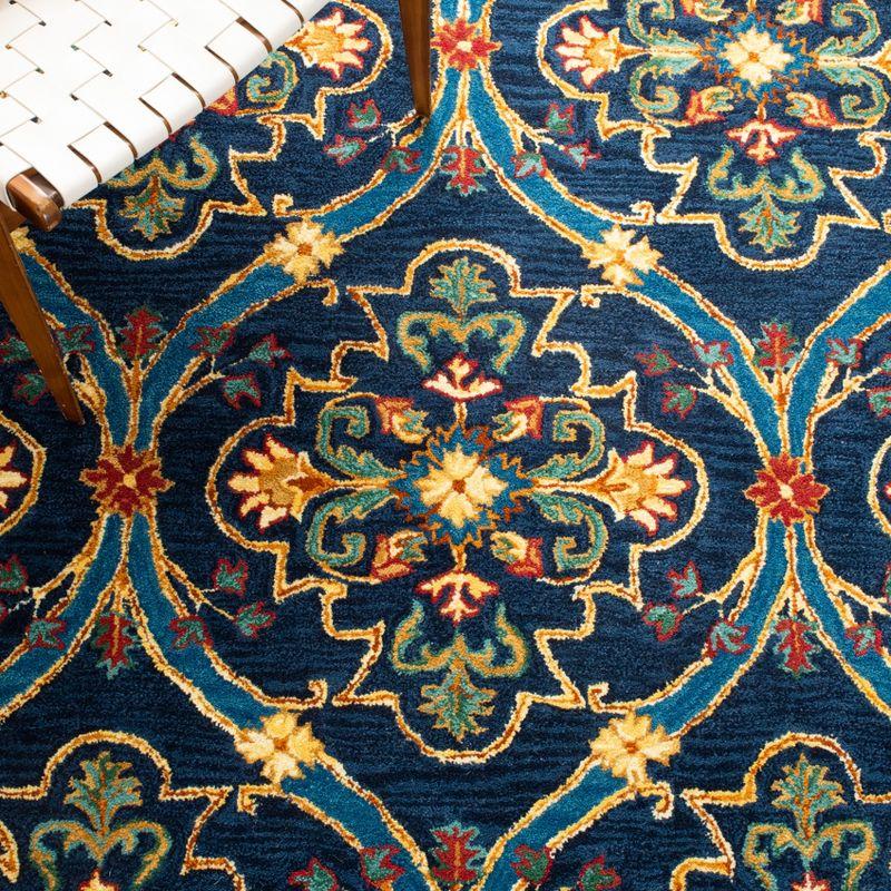 Heritage HG475 Hand Tufted Area Rug - Navy/Yellow - 3'x5' - Safavieh.