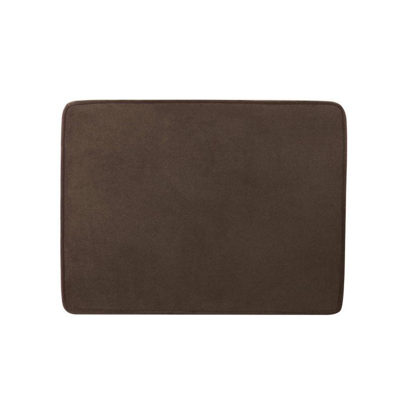 24" Dinah Storage Ottoman Chocolate Brown - HomePop: Velvet Upholstered, Honey Oak Wood Legs, Safety Hinges