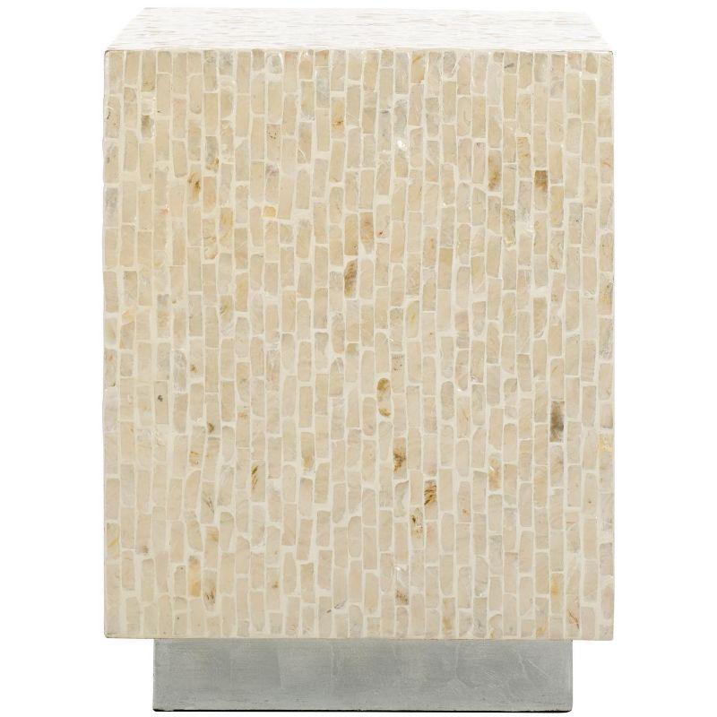 Scarlett Square Accent Table - ACC1809A - Natural/Silver - Safavieh
