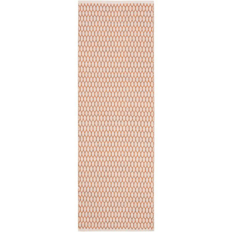 Montauk MTK608 Hand Woven Indoor Runner Rug - Orange/Ivory - 2'3"x8' - Safavieh