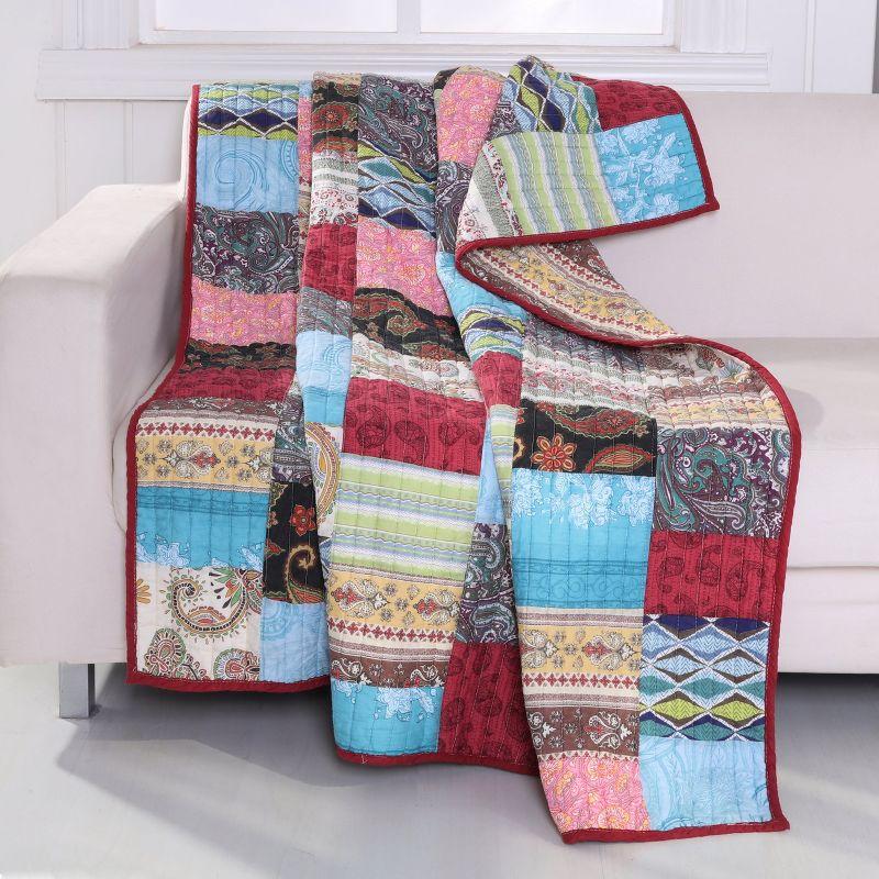 Bohemian Dream 100% Cotton Patchwork Throw