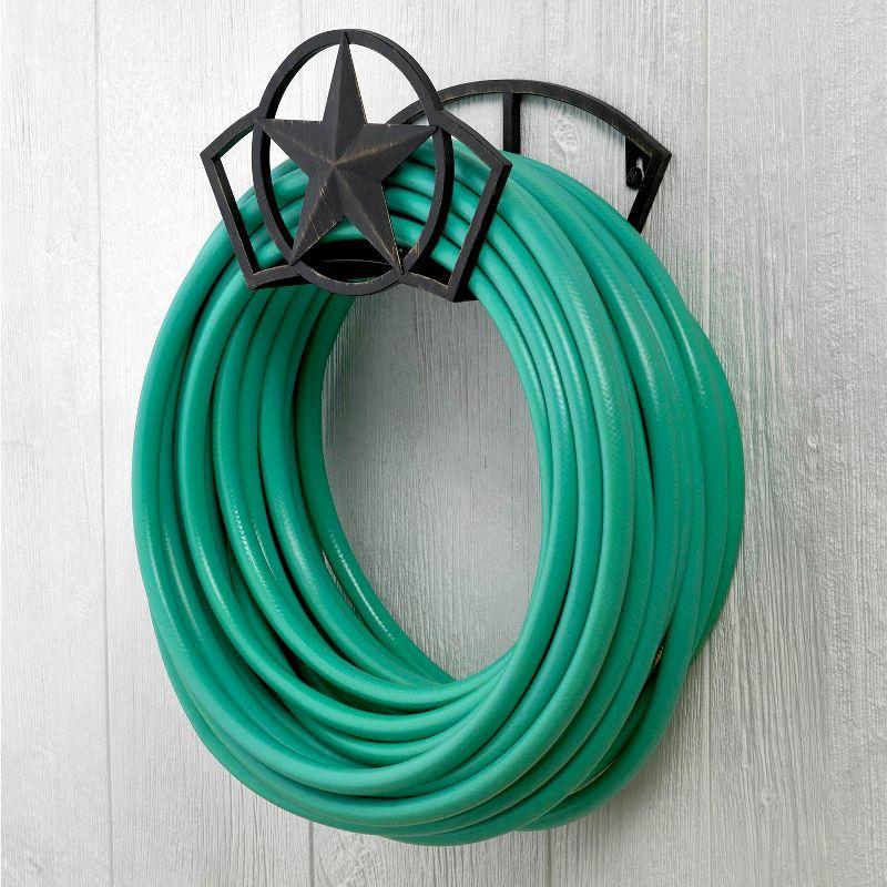 Liberty Garden Decorative Steel Liberty Star Garden Hose Butler Wall Storage