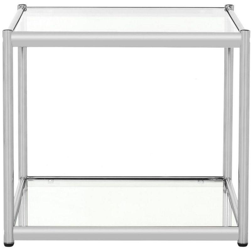 Lilias End Table - Chrome - Safavieh.