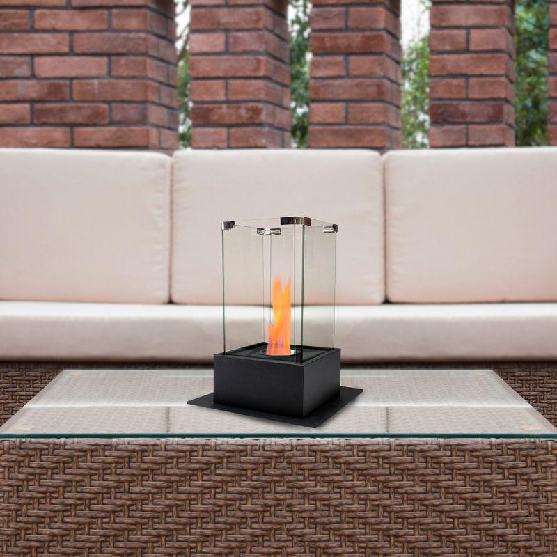 Northlight 15" Bio Ethanol Ventless Portable Tabletop Fireplace with Flame Guard