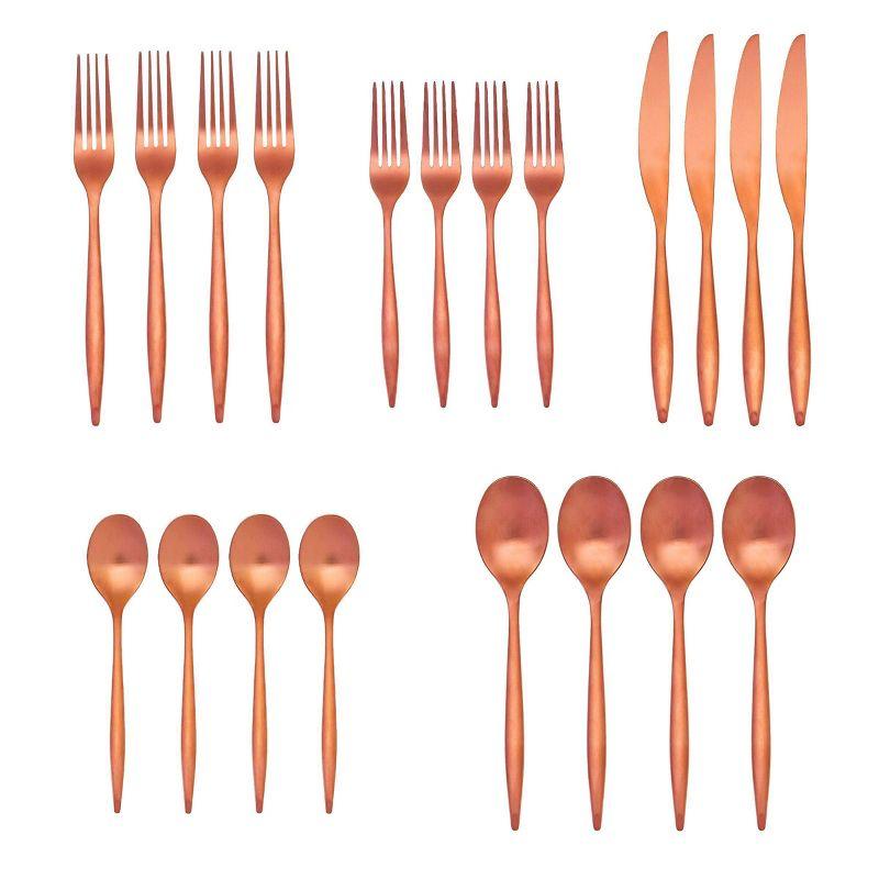 Milano 20 Piece 18/10 Stainless Steel Flatware Set, Service for 4