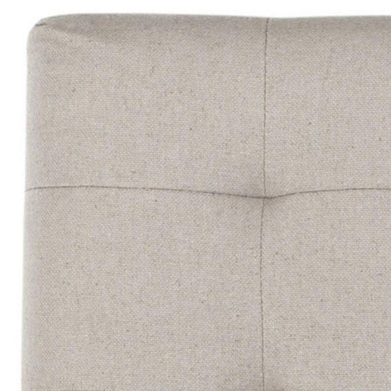 Thompson 23.9" Linen Counter Stool W/ Silver Nailheads - Taupe - Safavieh