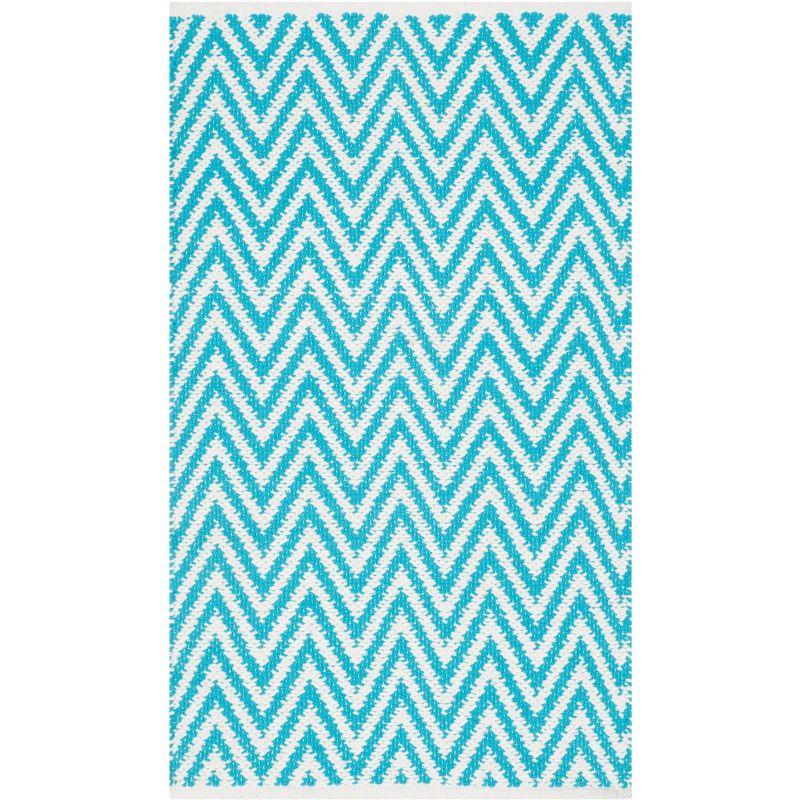 Montauk MTK812 Hand Woven Accent Rug - Turquoise/Ivory - 2'6"x4' - Safavieh.