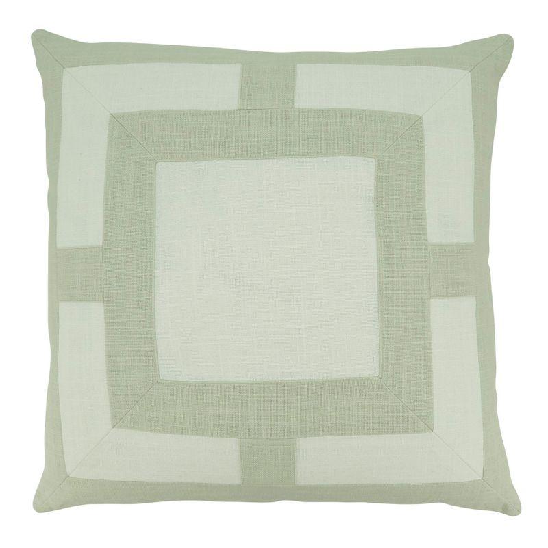 Neutral Geometric Pattern 27" x 24.5" Cotton Throw Pillow Cover