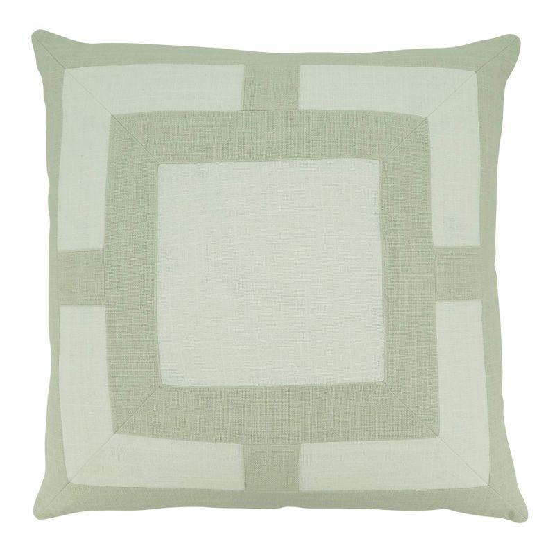 Saro Roslyn Collection Geometric Cotton Throw Pillow