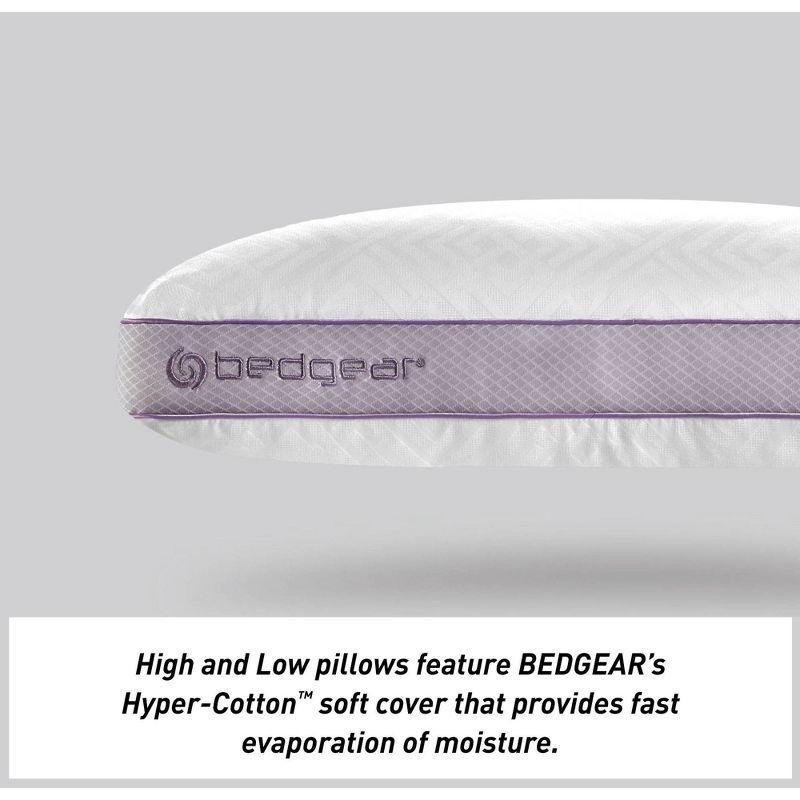 Bedgear Medium High Bed Pillow For Back and Stomach Sleepers Breathable Hypoallergenic Cover: 300 Thread Count, Cotton & Memory Foam