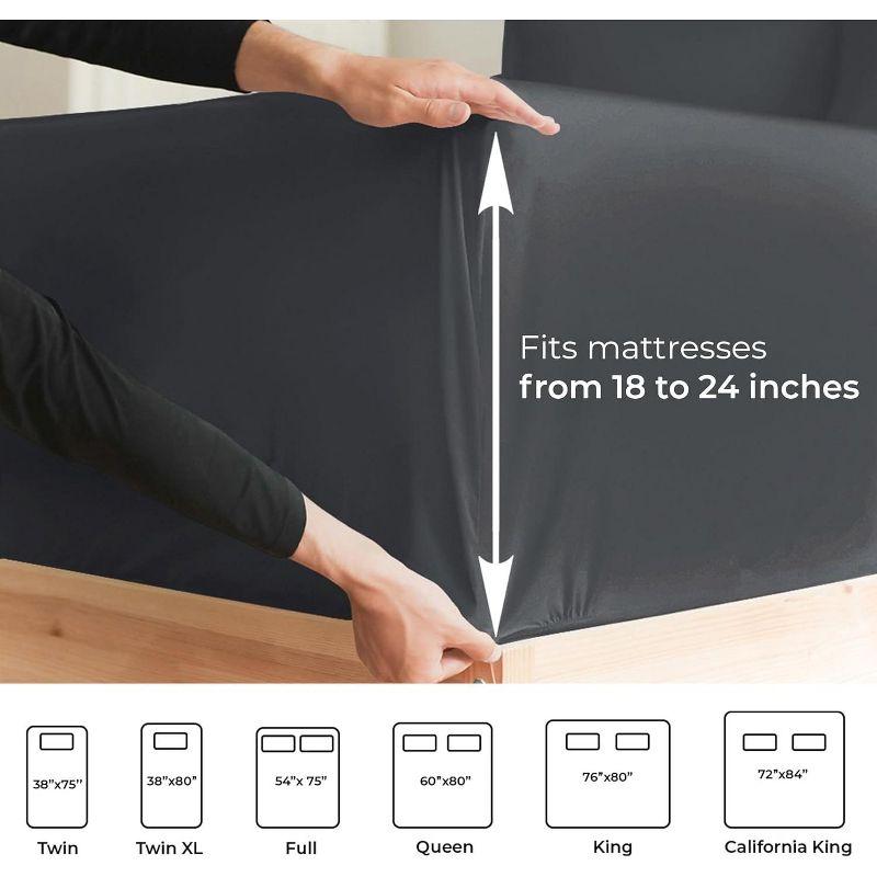CGK Linens 6 Piece Extra Deep Pocket Ultra Soft & Cooling Sheet Set