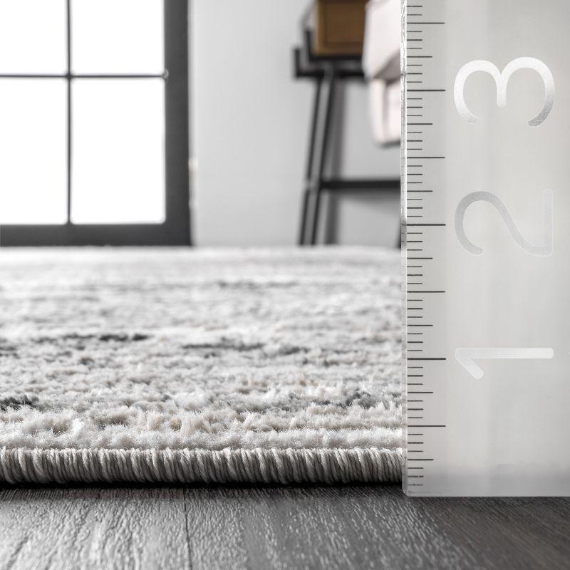 Nuloom Madisson Medallion 5 Round Indoor Area Rug for Living Room Bedroom Dining Room Kitchen, Grey/Ivory