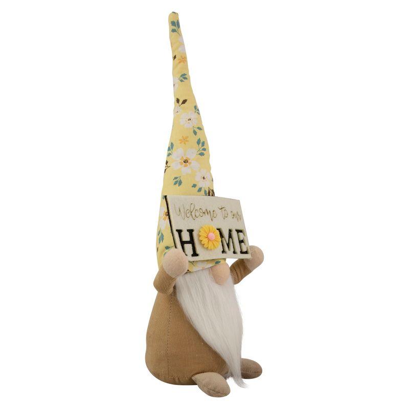 Northlight 15.25" Spring Sunflower Hat Gnome with Home Sign