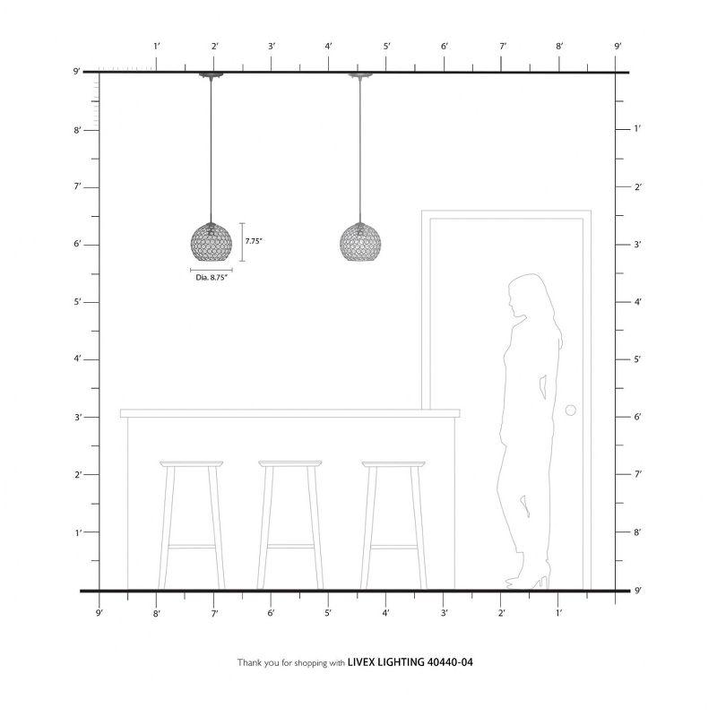 Livex Lighting Cassandra 1 - Light Pendant in  Black