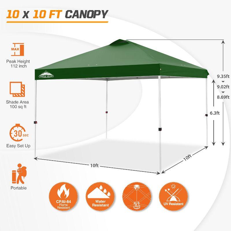 Pop Up Canopies 10 Ft. W x 10 FT. D Metal Party Tent Canopy