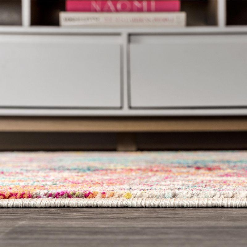 8'x10' Contemporary POP Modern Abstract Area Rug, Multi/Yellow - JONATHAN Y