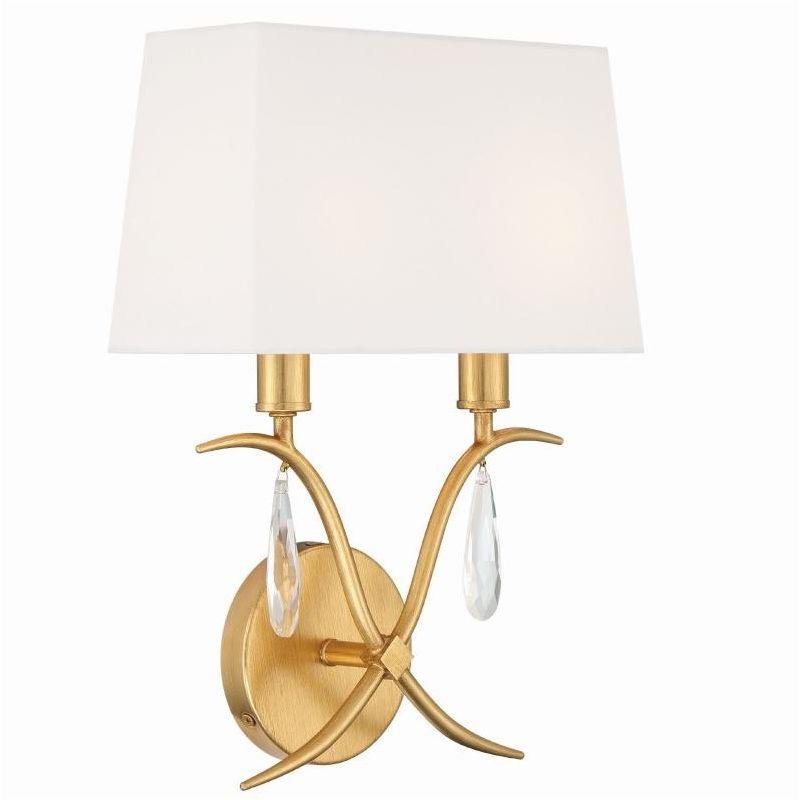 Crystorama Lighting Rollins 2 - Light Sconce in  Antique Gold