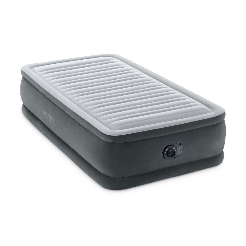 Intex: Dura-Beam Plus Series Elevated 18" High Twin Air Mattress with Built in Electric Pump