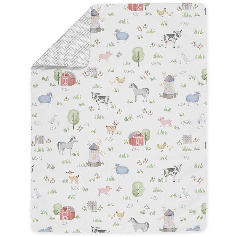 Farm Animals 5 Piece Toddler Bedding Set (Set of 5)