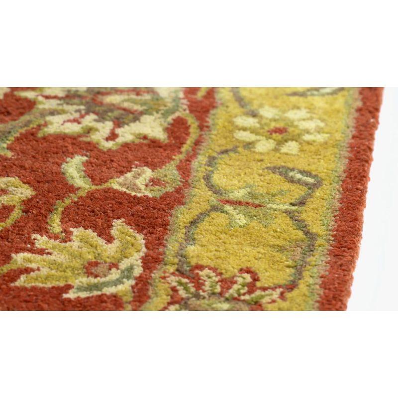 Elegant Heirloom Rust & Gold Hand-Tufted Wool Accent Rug - 2'3" x 4'